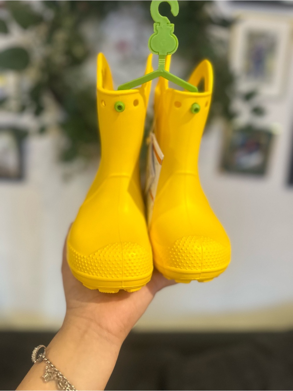 CROCS toddler 9c  Yellow Rain Boots